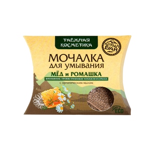Мочалка для умывания “Мёд и ромашка”