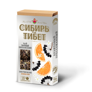 “Сибирь Тибет” чай черный непальский, элеутерококк, апельсин, плиточный, 96г
