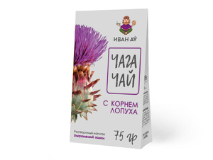 Чага чай с корнем лопуха, 75г