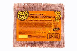 Мочалка льняная с мылом “Облепиховая”