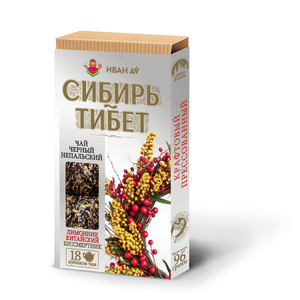 “Сибирь Тибет” чай черный непальский, лимонник китайский, бессмертник, плиточный, 96г