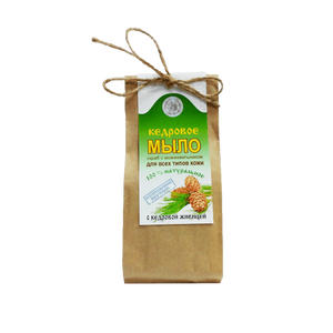 Кедровое мыло-скраб для всех типов кожи, 80 г.