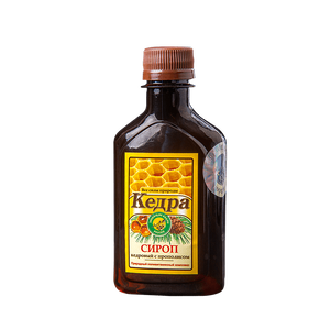 Сироп кедровый с прополисом, 220 мл.